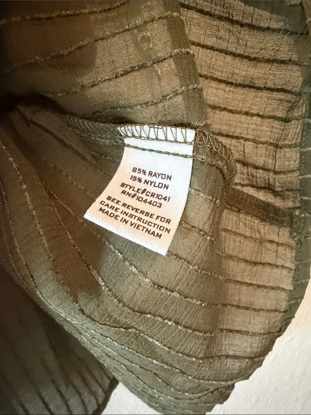 Blu Pepper Peplum Blouse in Olive Green - Picture 4 of 10